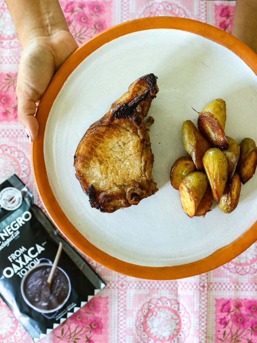 Mole Brined Pork Chop – Guelaguetza