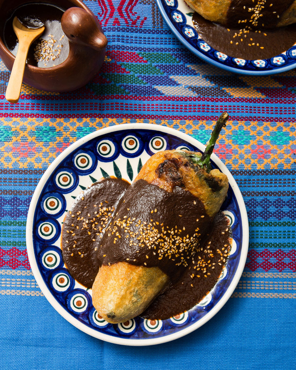 Crab Chiles Rellenos w Mole – Guelaguetza