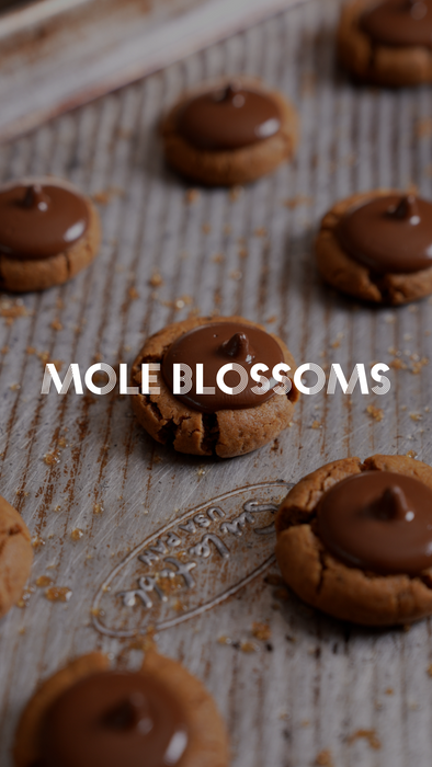 Peanut Butter and Mole Blossoms