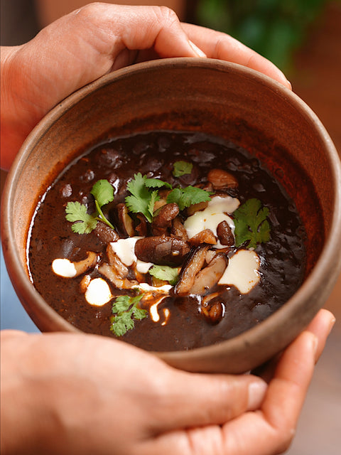 Mole Bean Chili with Mushrooms